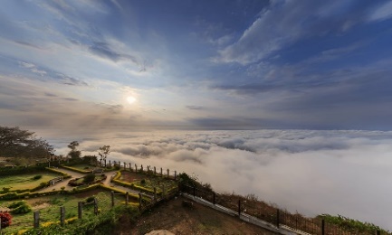 View above the clouds from Nandi Hills